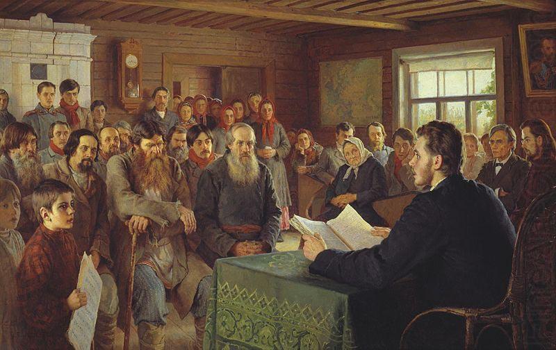 Nikolai Petrovitch Bogdanov-Belsky Sunday Reading in Rural Schools china oil painting image